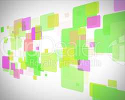 Green and purple rectangles moving
