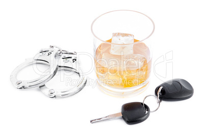 Handcuff a whiskey and a car key