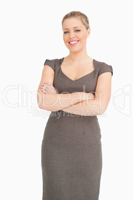 Woman standing with arms crossed