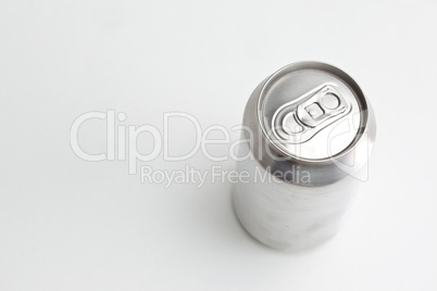 High angle view of a closed aluminium can