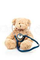 Teddy bear with a stethoscope