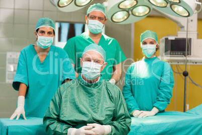 Group of surgeon