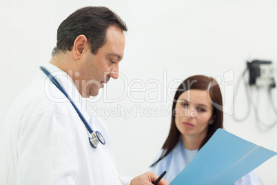 Doctor and a patient talking