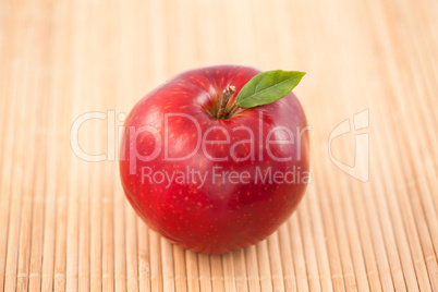 Apple on a tablecloth