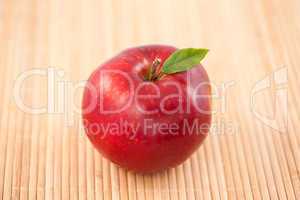 Apple on a tablecloth