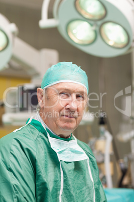 Close up of a surgeon looking at camera