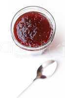 Jar of jam and spoon