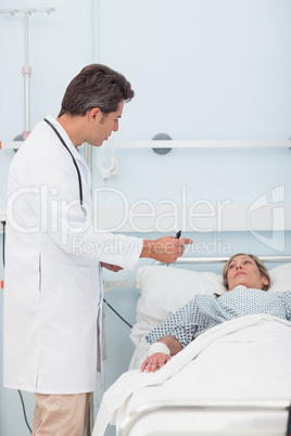 Doctor talking with his patient