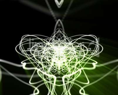 Ball of green lightning lines