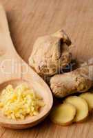 Close up of different forms of ginger