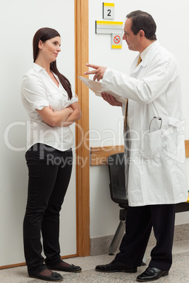 Doctor talking to a patient