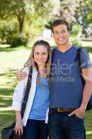 Portrait of a student couple