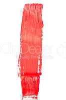 Red vertical line of painting