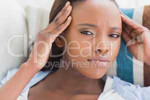 Black woman having pains