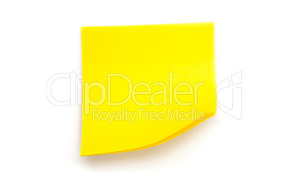 Yellow adhesive note