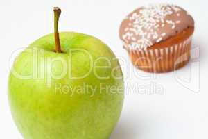 Apple and cupcake