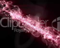 Pink line of lightning