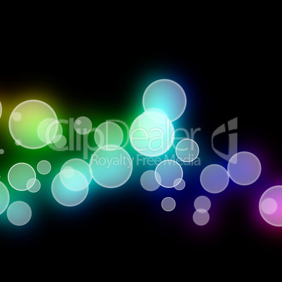 Multicolored blurred circles melding together