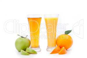 Orange  juice and apple  juice