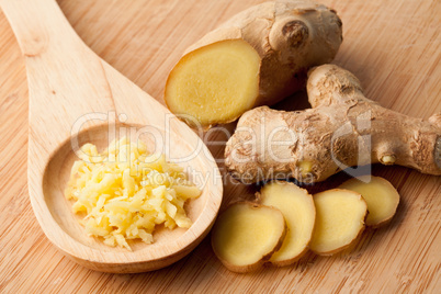 Different forms of ginger