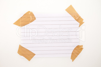 Blank page with adhesive tape