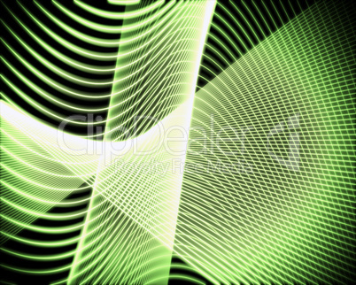 Volute of green lines