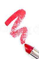 Red trace of lipstick