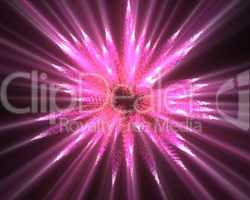 Pink lines of fluorescent ligths