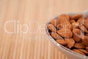 Roasted almonds in a bowl