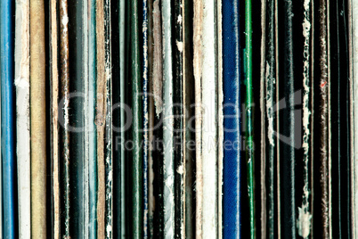 Close up of vinyls