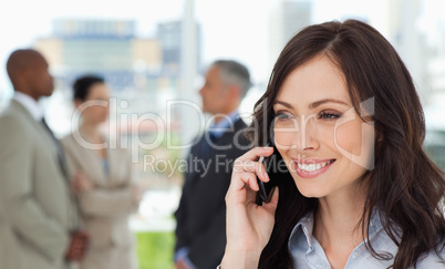 Executive woman talking on the cell phone