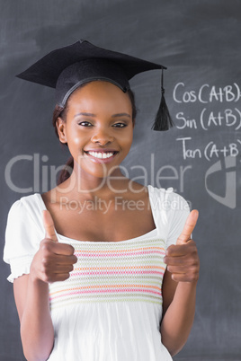 Student wearing a cap