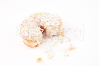 Sugar doughnut with crumbs