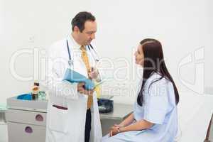 Patient listening to a doctor