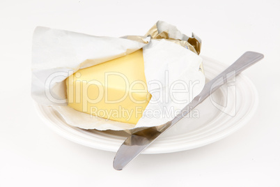 Butter on a saucer