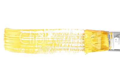 Yellow horizontal line of painting