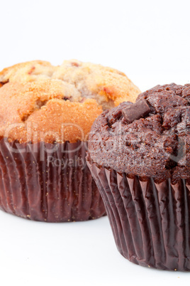 Close up of two muffins