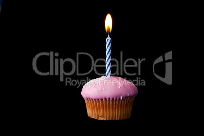 Cupcake with candle