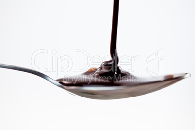 Spoon with chocolate