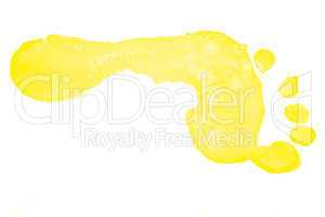 One horizontal yellow footprint
