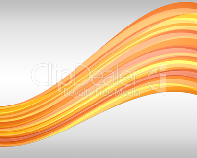 Orange wave floating