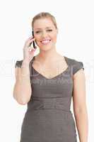 Woman calling with her phone