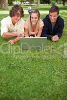 Three happy students