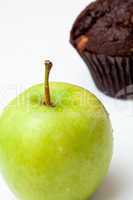 Apple and muffin