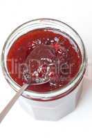Jar of jam open