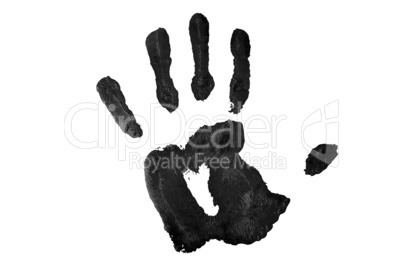 One black handprint