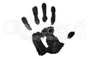 One black handprint