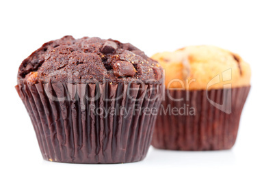 Fresh baked muffins side by side