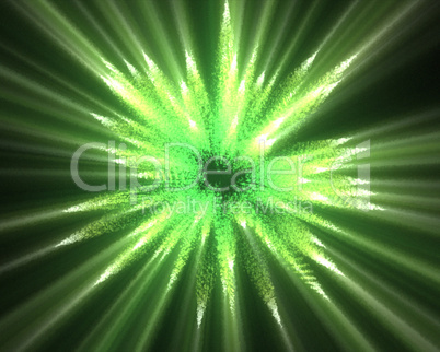 Green lines of fluorescent ligths