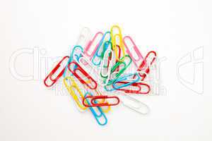 Large group of muti coloured paperclips